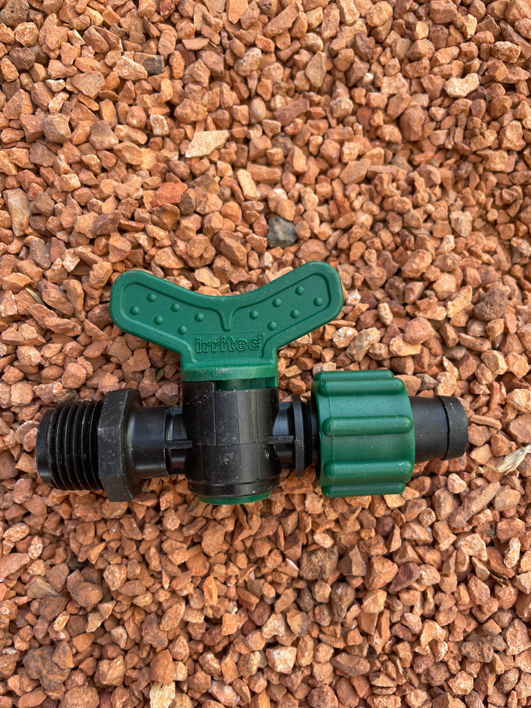 Drip Tape Loc x 1/2" MPT with Valve