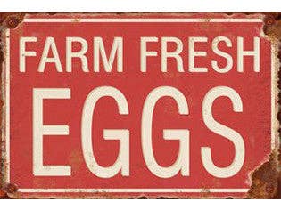 Farm Eggs Vintage Metal Sign