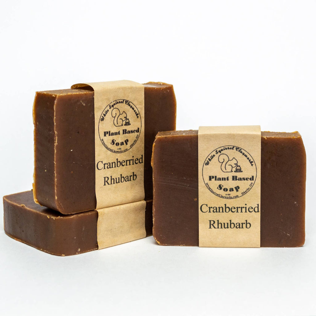 Cranberried Rhubarb -Natural Hand Made VegetableOil Soap-4oz