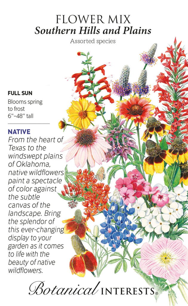 Southern Hills & Plains Flower Mix Seeds