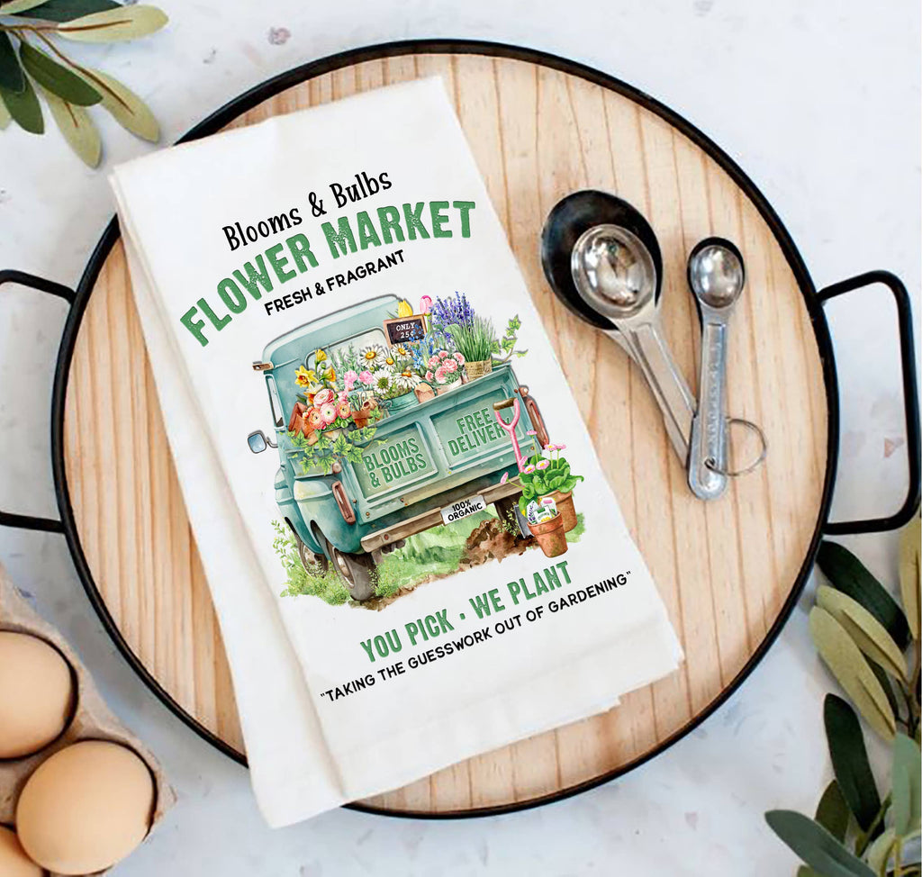 Modern Farmhouse Country Pick up Truck Tea Towel