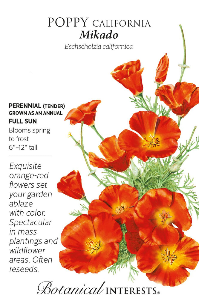 California Poppy Wildflower Seeds