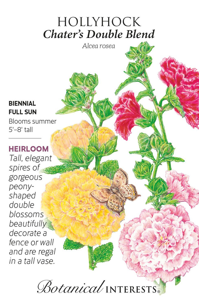Chater's Double Blend Hollyhock Seeds