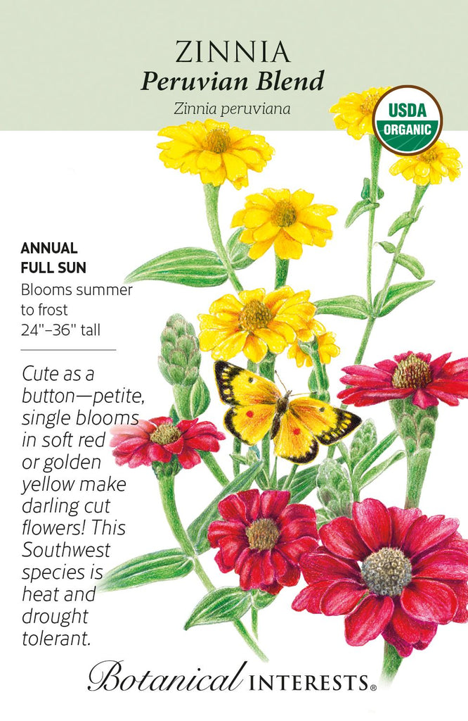 Peruvian Zinnia Blend Seeds