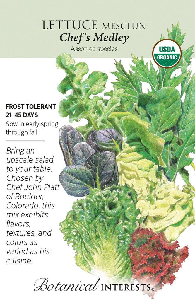 Chef's Medley Mesclun Lettuce Organic Seeds