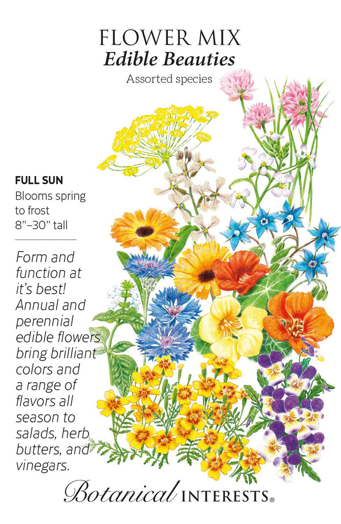 Edible Beauties Flower Seed Mix