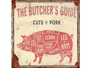 Butcher'S Guide Vintage Metal Sign