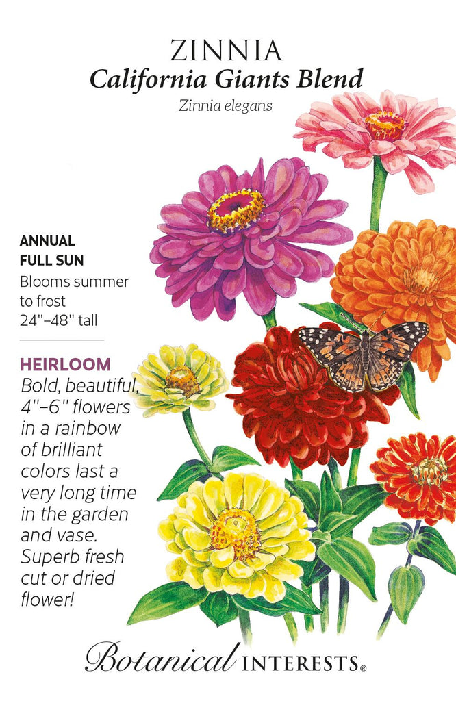 California Giants Blend Zinnia Seeds