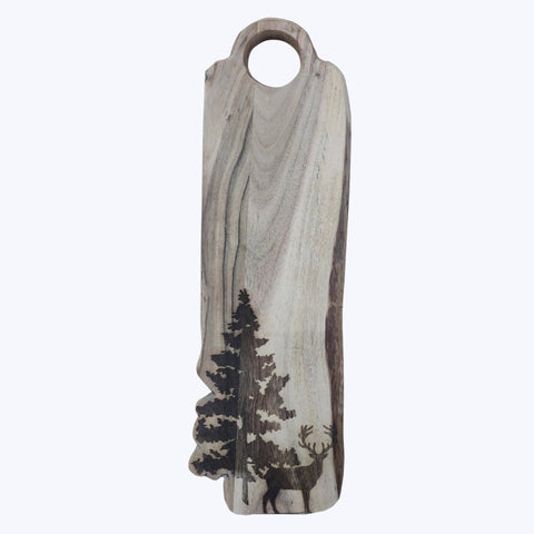 Acacia Wood Cabin Charcuterie Board  (SKU#: 23298)