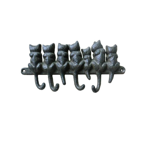 7-Cat Cast Iron Hooks - 8X4X1 In