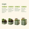 17" Tall 4 In 1 Small Modular Metal Raised Garden Bed Kit