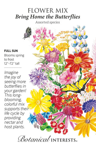 spring mix flower seeds Bring Home the Butterflies Flower Seed Mix