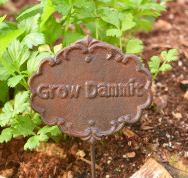 Grow Dammit Garden Marker