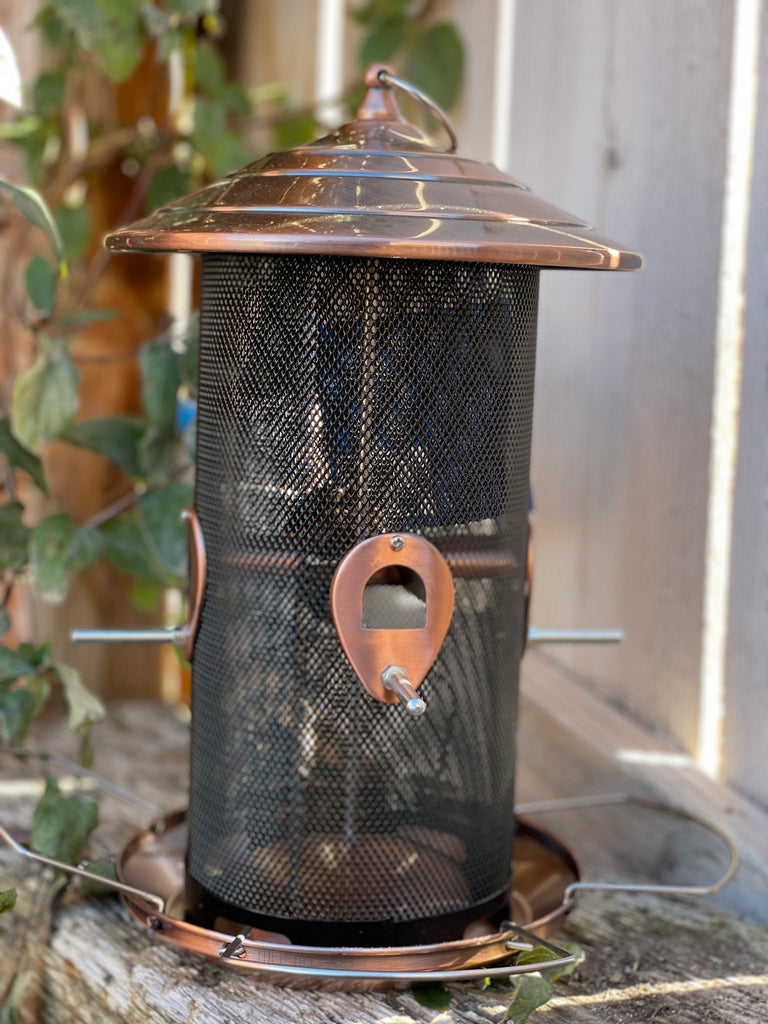 Audubon Brushed Copper Mixed Seed Bird Feeder