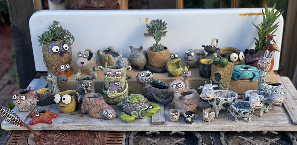 plant pot critters Goofy Critter Pots